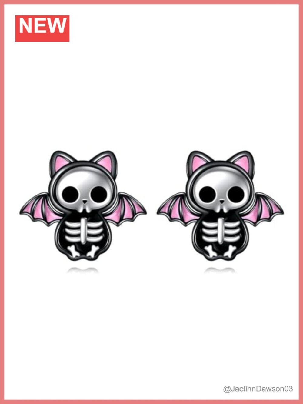 Bat Stud Earrings 925 Sterling Silver Small Cute Animal Earrings for Women